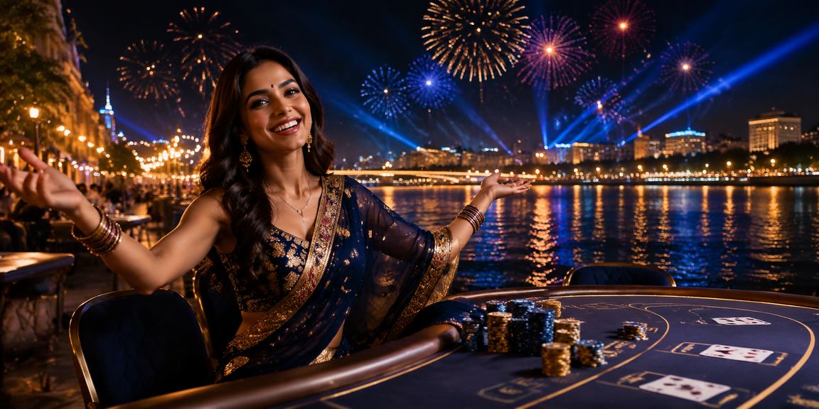 Scenic evening at Ahmedabad Riverfront with gaming and entertainment vibe